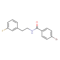 Chemical structure of 4-bromo-N-[2-(3-fluorophenyl)ethyl]benzamide - CSSB00000498211