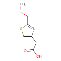 Chemical structure of 2-[2-(methoxymethyl)-1,3-thiazol-4-yl]acetic acid - CSSB00000691859