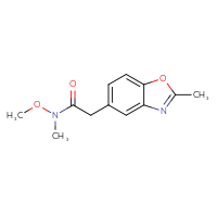 Chemical structure of N-methoxy-N-methyl-2-(2-methyl-1,3-benzoxazol-5-yl)acetamide - CSSB06253033133