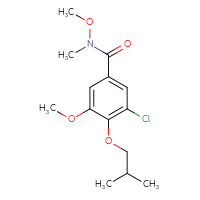 Chemical structure of 3-chloro-N,5-dimethoxy-N-methyl-4-(2-methylpropoxy)benzamide - CSSB00104440928