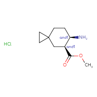 Chemical structure of rac-methyl (5R,6S)-6-aminospiro[2.5]octane-5-carboxylate hydrochloride - CSSB20620687689