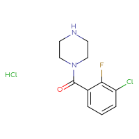 Chemical structure of 1-(3-chloro-2-fluorobenzoyl)piperazine hydrochloride - CSSB00160567187