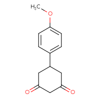 Chemical structure of 5-(4-methoxyphenyl)cyclohexane-1,3-dione - CSSB00000188911