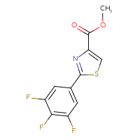 Chemical structure of methyl 2-(3,4,5-trifluorophenyl)-1,3-thiazole-4-carboxylate - CSSB00004072336