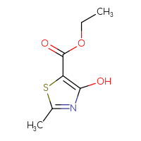 Chemical structure of ethyl 4-hydroxy-2-methyl-1,3-thiazole-5-carboxylate - CSSB00000087814