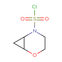Chemical structure of 2-oxa-5-azabicyclo[4.1.0]heptane-5-sulfonyl chloride - CSSB00153546251