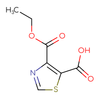 Chemical structure of 4-(ethoxycarbonyl)-1,3-thiazole-5-carboxylic acid - CSSB00021432742