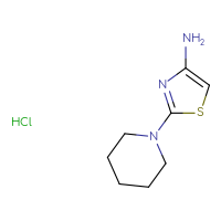 Chemical structure of 2-(piperidin-1-yl)-1,3-thiazol-4-amine hydrochloride - CSSB00000736107