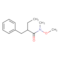 Chemical structure of 2-benzyl-N-methoxy-N-methylbutanamide - CSSB01992944854