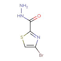 Chemical structure of 4-bromo-1,3-thiazole-2-carbohydrazide - CSSB00010109862