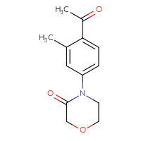 Chemical structure of 4-(4-acetyl-3-methylphenyl)morpholin-3-one - CSSB00020651332
