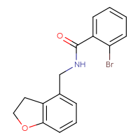 Chemical structure of 2-bromo-N-[(2,3-dihydro-1-benzofuran-4-yl)methyl]benzamide - CSSB07442961813