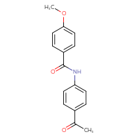 Chemical structure of N-(4-acetylphenyl)-4-methoxybenzamide - CSSB00020595159