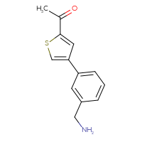 Chemical structure of 1-{4-[3-(aminomethyl)phenyl]thiophen-2-yl}ethan-1-one - CSSB06593460379