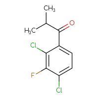 Chemical structure of 1-(2,4-dichloro-3-fluorophenyl)-2-methylpropan-1-one - CSSB06429062458