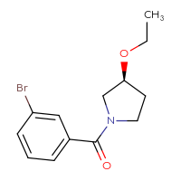 Chemical structure of (3S)-1-(3-bromobenzoyl)-3-ethoxypyrrolidine - CSSB01999458771