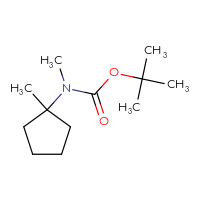 Chemical structure of tert-butyl N-methyl-N-(1-methylcyclopentyl)carbamate - CSSB00116455534