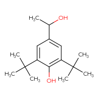 Chemical structure of 2,6-di-tert-butyl-4-(1-hydroxyethyl)phenol - CSSB00121608185