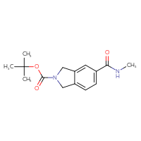 Chemical structure of tert-butyl 5-(methylcarbamoyl)-2,3-dihydro-1H-isoindole-2-carboxylate - CSSB00103985241