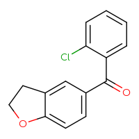 Chemical structure of 5-(2-chlorobenzoyl)-2,3-dihydro-1-benzofuran - CSSB00000760477