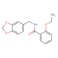 Chemical structure of N-[(2H-1,3-benzodioxol-5-yl)methyl]-2-ethoxybenzamide - CSSB00046241709