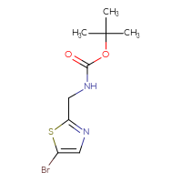 Chemical structure of tert-butyl N-[(5-bromo-1,3-thiazol-2-yl)methyl]carbamate - CSSB00010413262