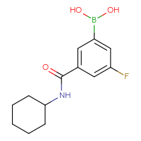Chemical structure of [3-(cyclohexylcarbamoyl)-5-fluorophenyl]boronic acid - CSSB00015192182