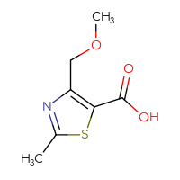 Chemical structure of 4-(methoxymethyl)-2-methyl-1,3-thiazole-5-carboxylic acid - CSSB00011999398