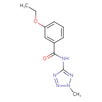 Chemical structure of 3-ethoxy-N-(2-methyl-2H-1,2,3,4-tetrazol-5-yl)benzamide - CSSB00102625870
