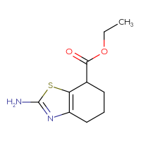 Chemical structure of ethyl 2-amino-4,5,6,7-tetrahydro-1,3-benzothiazole-7-carboxylate - CSSB00020835498
