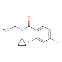 Chemical structure of 4-bromo-N-cyclopropyl-N-ethyl-2-fluorobenzamide - CSSB00011222413