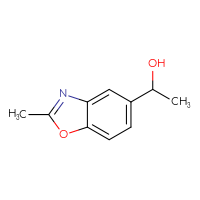 Chemical structure of 1-(2-methyl-1,3-benzoxazol-5-yl)ethan-1-ol - CSSB00010902467