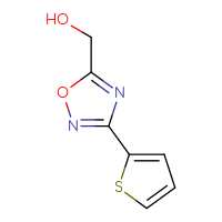 Chemical structure of [3-(thiophen-2-yl)-1,2,4-oxadiazol-5-yl]methanol - CSSB00000246430