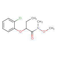 Chemical structure of 2-(2-chlorophenoxy)-N-methoxy-N-methylbutanamide - CSSB01998569907