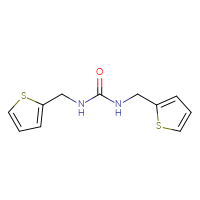 Chemical structure of 1,3-bis[(thiophen-2-yl)methyl]urea - CSSB00025932634