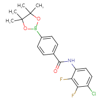 Chemical structure of N-(4-chloro-2,3-difluorophenyl)-4-(4,4,5,5-tetramethyl-1,3,2-dioxaborolan-2-yl)benzamide - CSSB21531608625