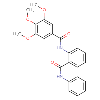 Chemical structure of 3,4,5-trimethoxy-N-[2-(phenylcarbamoyl)phenyl]benzamide - CSSB00121657394