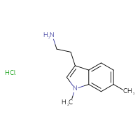 Chemical structure of 2-(1,6-dimethyl-1H-indol-3-yl)ethan-1-amine hydrochloride - CSSB00000709233