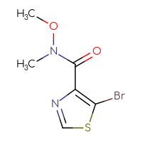 Chemical structure of 5-bromo-N-methoxy-N-methyl-1,3-thiazole-4-carboxamide - CSSB00010874934