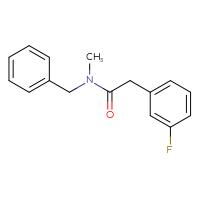 Chemical structure of N-benzyl-2-(3-fluorophenyl)-N-methylacetamide - CSSB00048543540