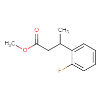 Chemical structure of methyl 3-(2-fluorophenyl)butanoate - CSSB00030832981