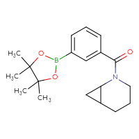 Chemical structure of 2-[3-(4,4,5,5-tetramethyl-1,3,2-dioxaborolan-2-yl)benzoyl]-2-azabicyclo[4.1.0]heptane - CSSB02195990991