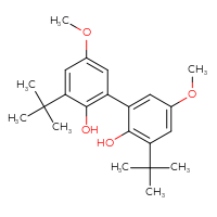Chemical structure of 3,3'-di-tert-butyl-5,5'-dimethoxy-[1,1'-biphenyl]-2,2'-diol - CSSB00020673062