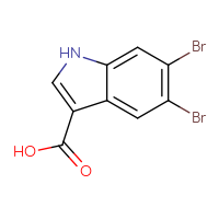 Chemical structure of 5,6-dibromo-1H-indole-3-carboxylic acid - CSSB00000230235