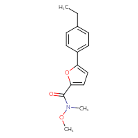 Chemical structure of 5-(4-ethylphenyl)-N-methoxy-N-methylfuran-2-carboxamide - CSSB02009465151