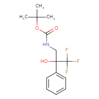 Chemical structure of tert-butyl N-(3,3,3-trifluoro-2-hydroxy-2-phenylpropyl)carbamate - CSSB00160573667