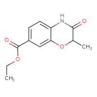 Chemical structure of ethyl 2-methyl-3-oxo-3,4-dihydro-2H-1,4-benzoxazine-7-carboxylate - CSSB00134547177