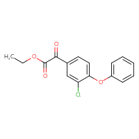 Chemical structure of ethyl 2-(3-chloro-4-phenoxyphenyl)-2-oxoacetate - CSSB21103685233