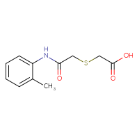 Chemical structure of 2-({[(2-methylphenyl)carbamoyl]methyl}sulfanyl)acetic acid - CSSB00000150288