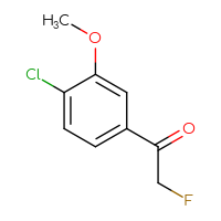 Chemical structure of 1-(4-chloro-3-methoxyphenyl)-2-fluoroethan-1-one - CSSB02495655130